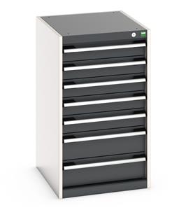 Cabinet consists of 5 x 100mm and 2 x 150mm high drawers 100% extension drawer with internal dimensions of 400mm wide x 525mm deep. The drawers have a U.D.L... Bott Cubio Drawer Cabinets 525 x 650 Engineering tool storage cabinets